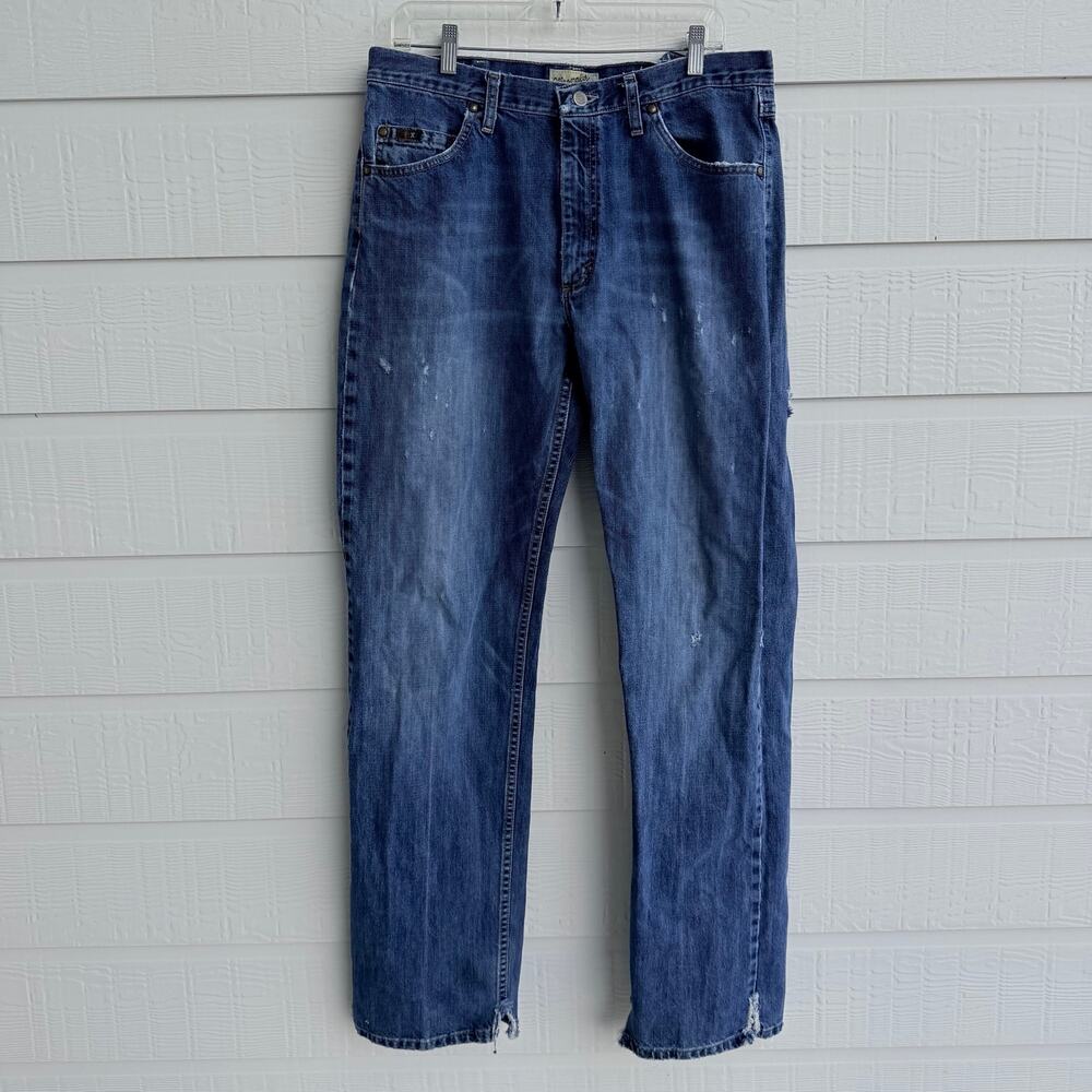 Wrangler 20X Cowboy Jeans 34x36 Distressed Worn Faded Western USA Ranch